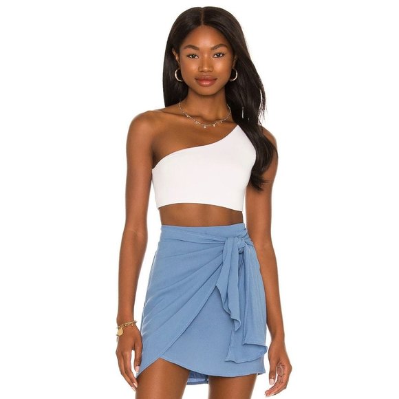 Indah Tops - Indah Lucia One Shoulder Top White Size XS